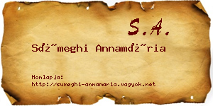 Sümeghi Annamária névjegykártya